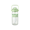 Wholesale 800 ml Colorful Portable Clear Handle Leather Case Tritan Plastic Water Bottle Unisex