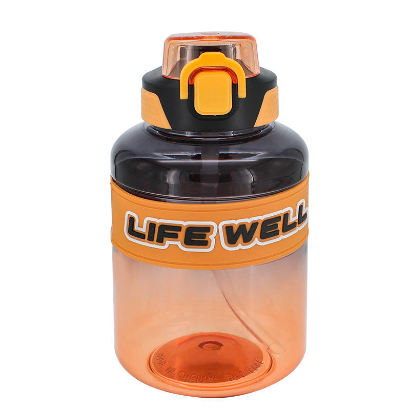 High-Temperature Portable Sports Water Cup Large Capacity Food Grade Plastic Straw Custom Logo Design for Children's Travel