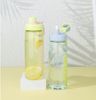 Custom Logo 750ml Portable Plastic Sports Water Bottle with Handle Colorful Transparent for Travel