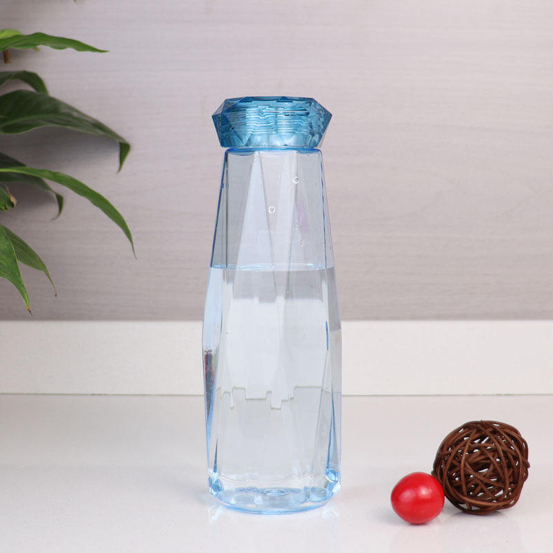 Portable Colorful Borosilicate BPA-Free High Creative Drinking Mug with Lid for Camping 550ml Diamond Design