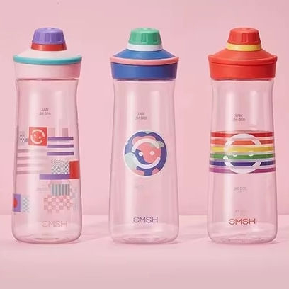 Portable Clear Sport Water Bottles for Kids and Adults Direct Drinking Gym Bouncing Cup for Boiling Water for Camping