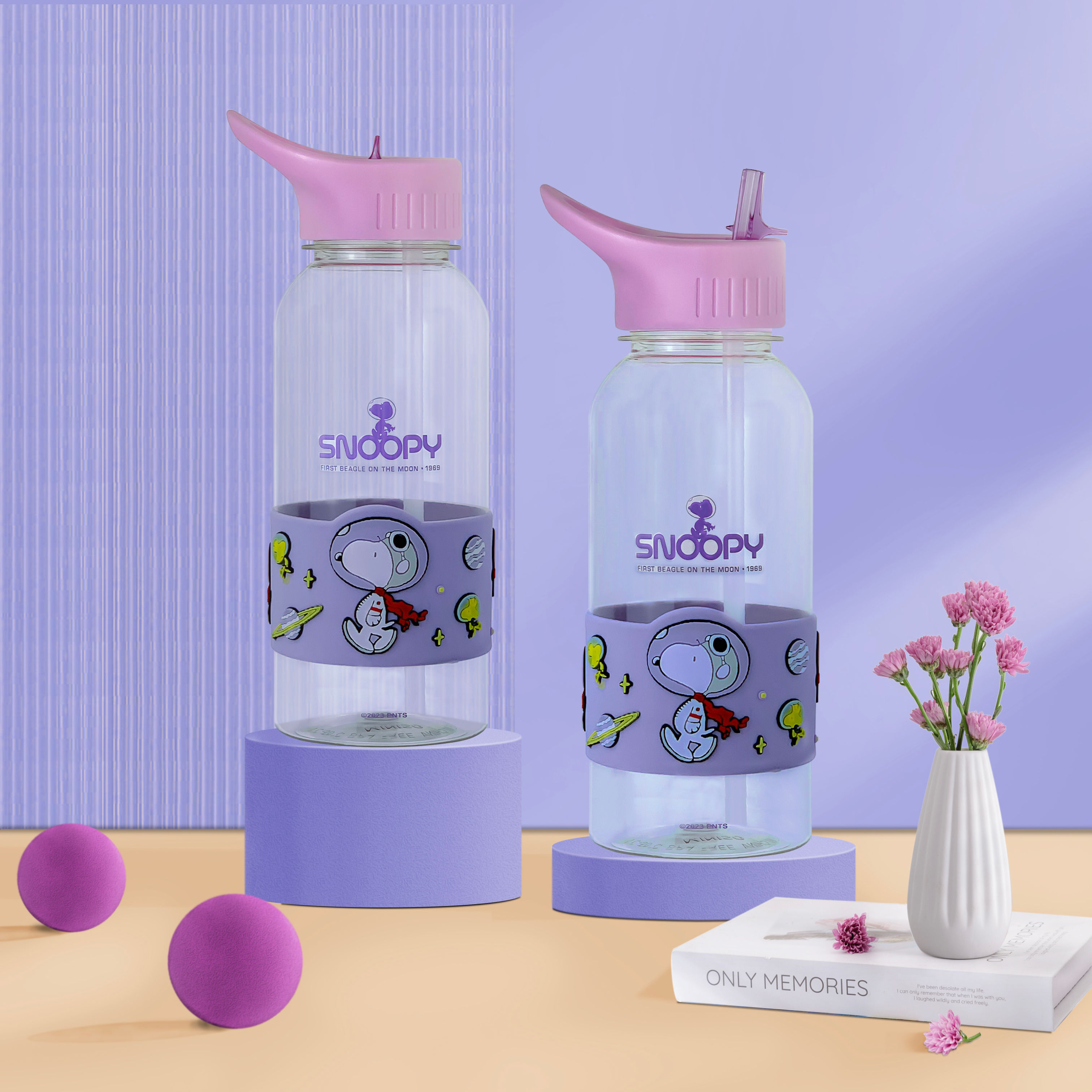 Wholesale 1 Liter Clear Sleeve Water Bottle with Sipper Clear Plastic Water Jug