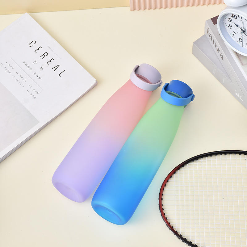 Large 1L Gradient Sports Bottle for Gym Outdoor Activity High-Temperature Resistant Customizable Logo Direct Drinking Plastic