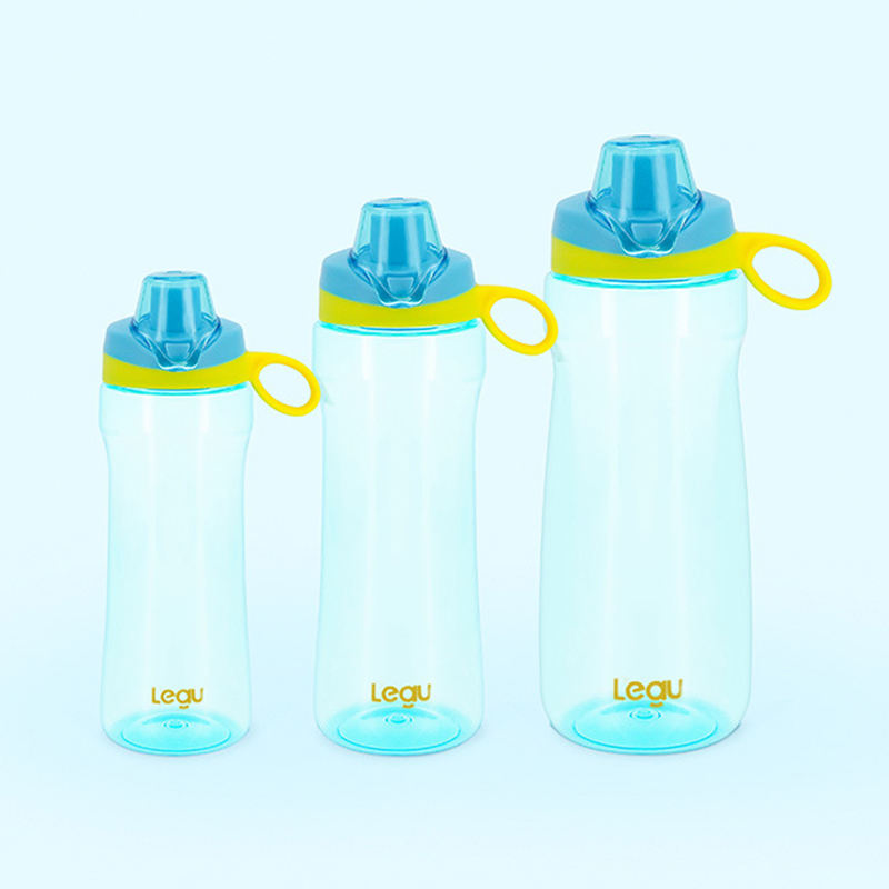 1000ml PC Transparent Sports Water Bottle New Design Plastic Drinkware with One-Button Flip Lid and Handle