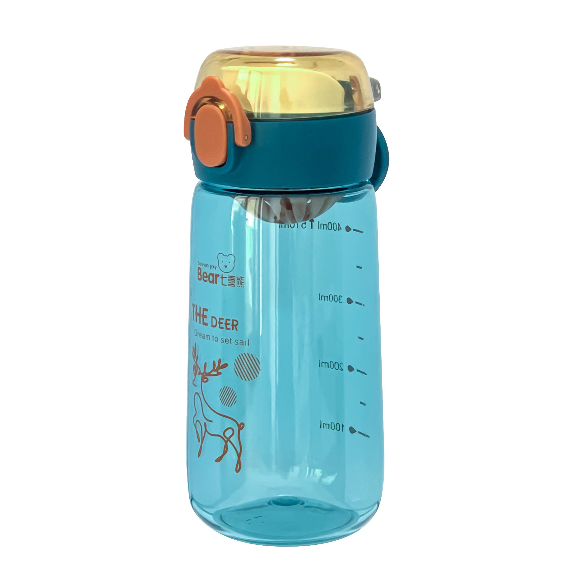Customized Logo BPA-Free Cartoon Kids Sports Plastic Water Bottle with Flip Lid