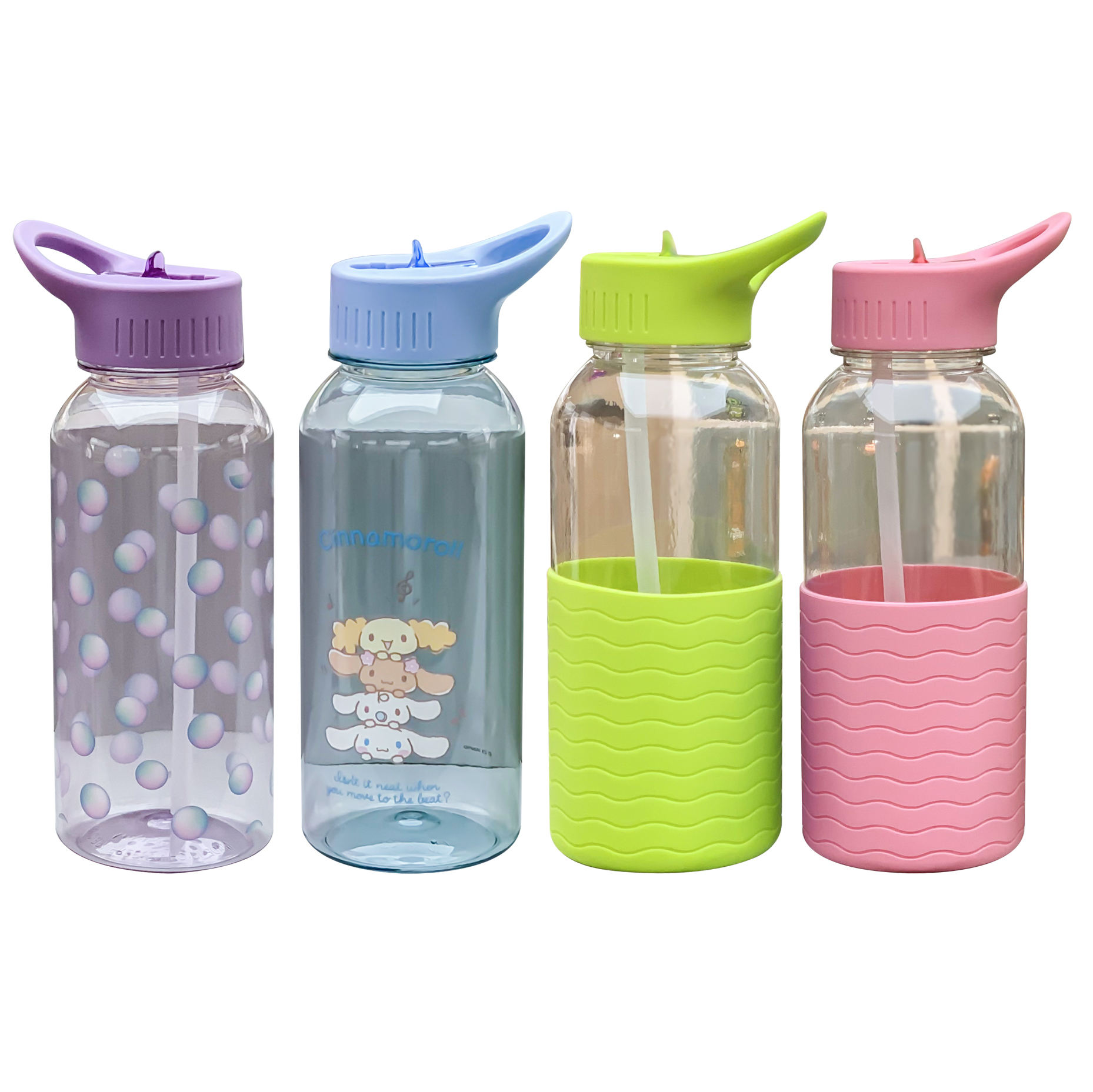 Wholesale Customized Clear Sports Water Bottles with Antislip Silicone Sleeve for Boiling Water for Camping