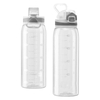 900ml BPA-Free Plastic Sports Water Bottle Portable and Stylish with Capacity Scale for Camping