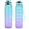 BPA-Free Leakproof Outdoor Gym Fitness Water Bottles Direct Drinking Plastic for Adults Children for Gym Motivational Present