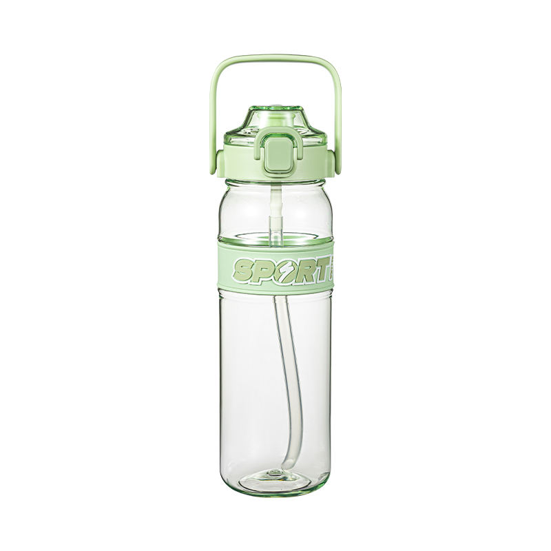 High Quality BPA-Free Custom Logo Portable Drinkware Big Capacity Plastic Water Bottles with Straw Handle