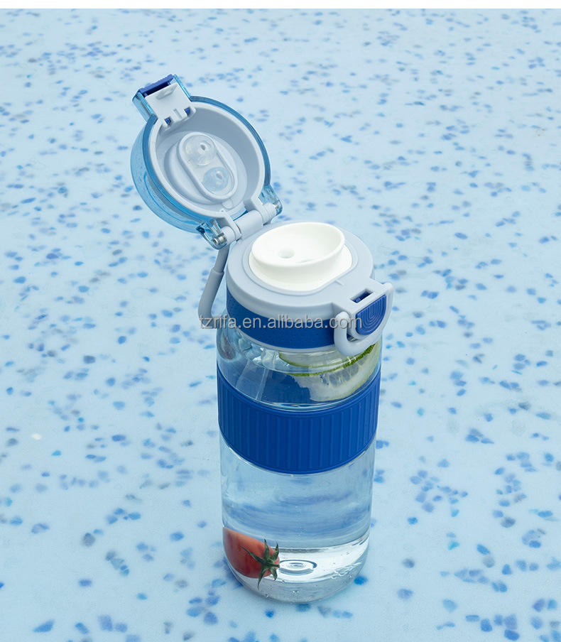 Wholesale 680ml Customized Tritan Straw Sports Flask Lip Plastic Sippy Water Bottle with Handle for Direct Drinking for Camping