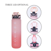 Custom 32oz/1000ml Portable Gym Straw Drinkware Coated Plastic Sports Bottle for Men Women Free 1L Direct Drinking Back School