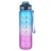 Motivational Time Marker 1L/32oz Gym Water Bottles for Camping BPA Free and Boiling Water Applicable