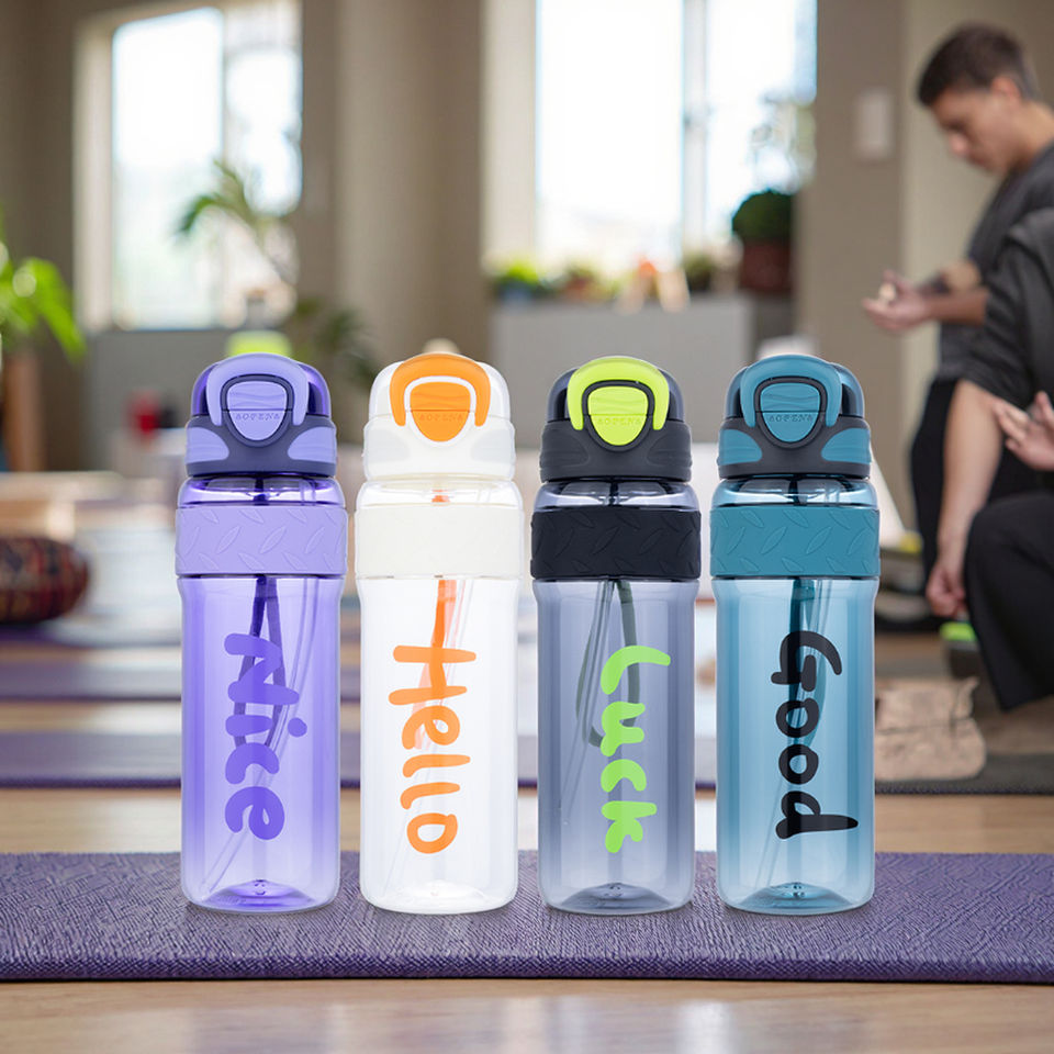 High Temperature Resistant Tritan Sports Water Bottle Large Capacity Portable Outdoor Straw Cup Student Food Grade