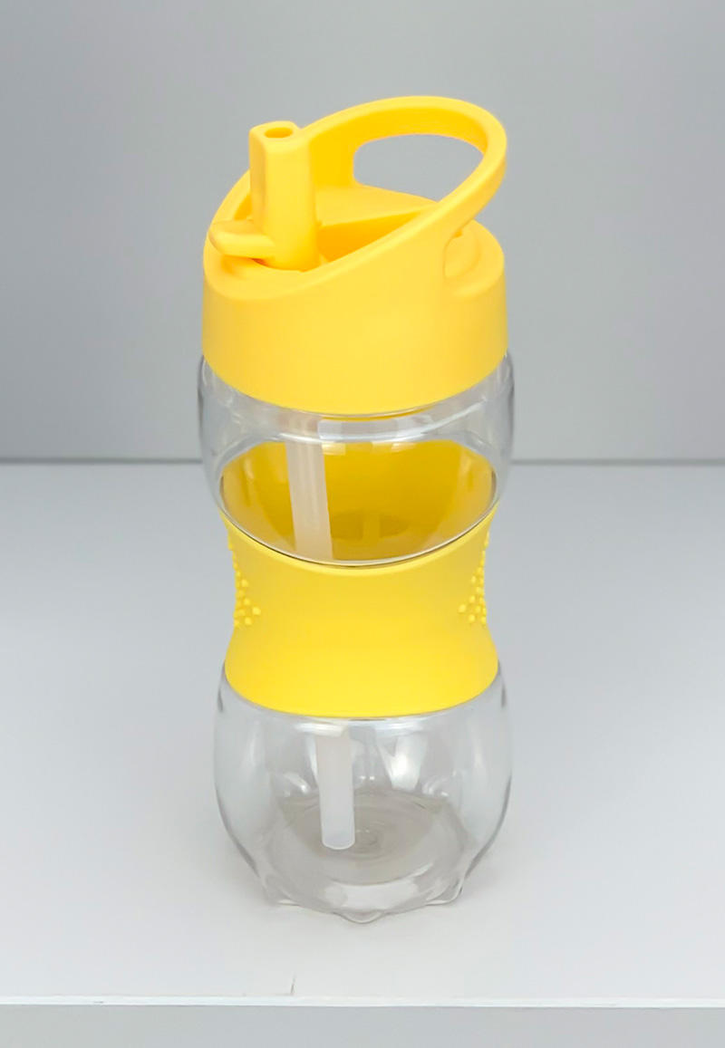 15oz BPA-Free PC Plastic Sport Water Bottles with Straw New Design for Kids Camping