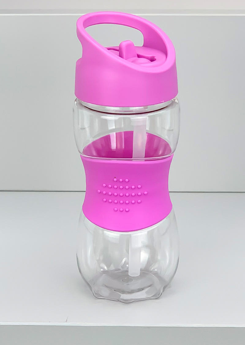 15oz BPA-Free PC Plastic Sport Water Bottles with Straw New Design for Kids Camping