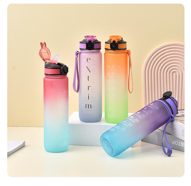 TRITAN BPA-Free Sports Water Kettle Large Capacity Portable Direct Drinking Student Container Custom Logo Print High Color Value