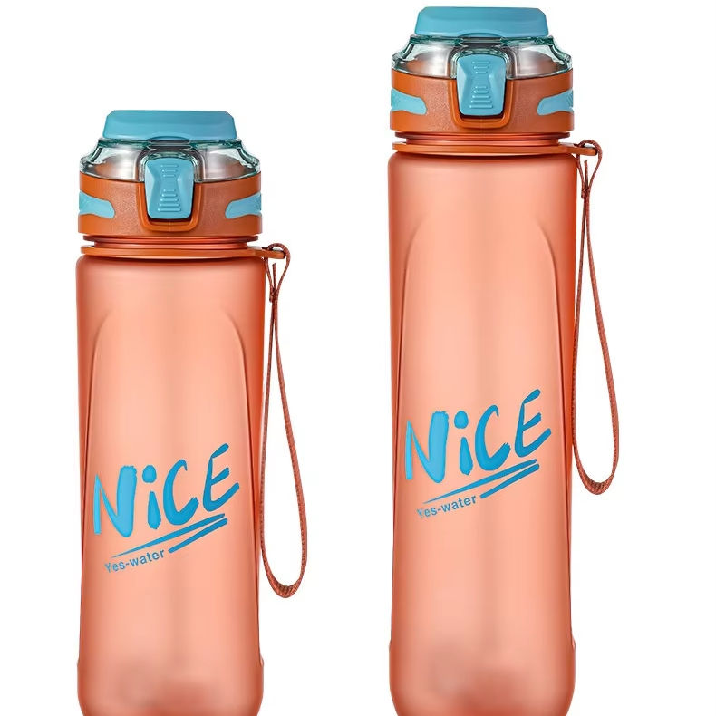 Customized Logo Transparent Plastic Drinkware with Straw Water Bottles