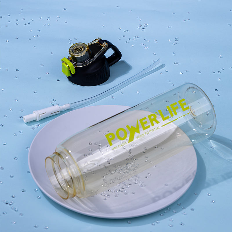 32oz Sports Portable Water Bottle with Straw Large Capacity Plastic Drinkware