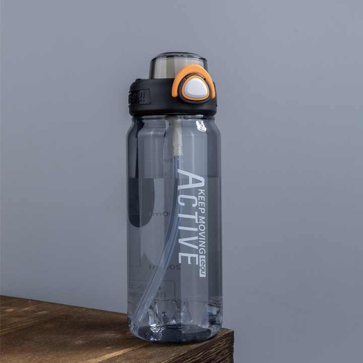 Customized Large Capacity Tritan Sports Water Cup New Adult Fitness Plastic Bottle Direct Drinking Straw for Camping