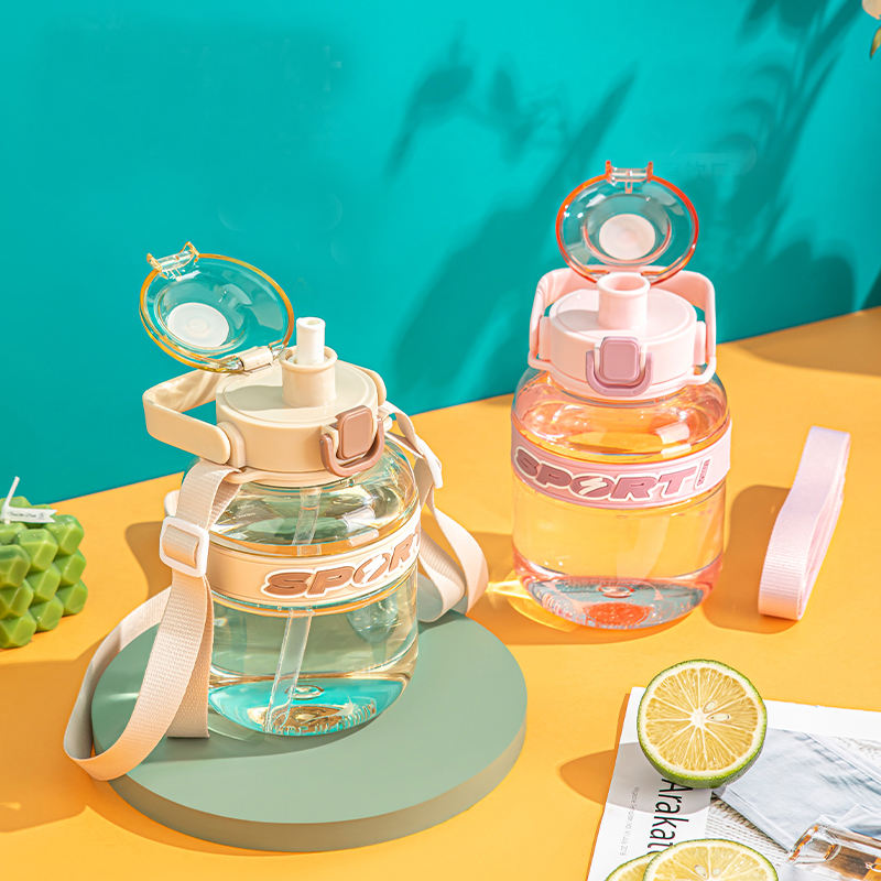 Large-Capacity 1000ml Plastic Fitness Water Bottles New Spring and Summer Outdoor Drinkware