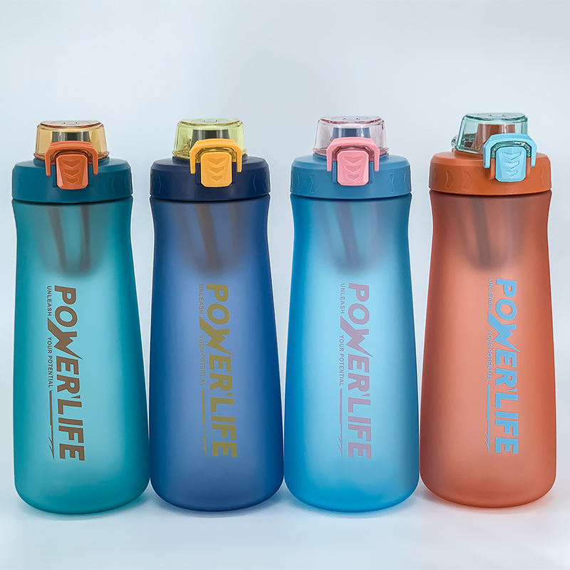 Hot Sale Portable Sports Water Bottles New Design Frosted Fashionable Plastic Drinkware for Camping Boiling Water