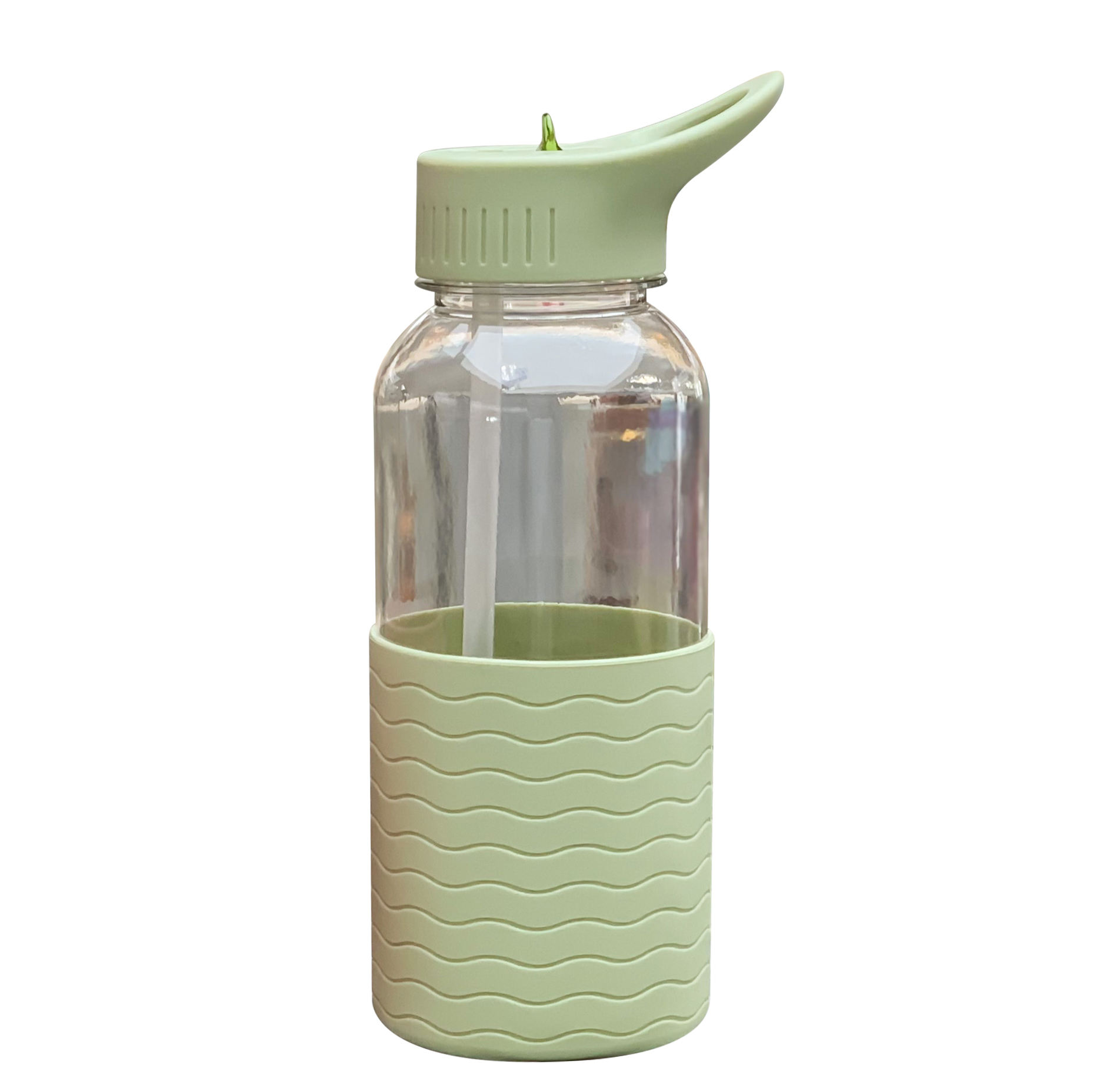 Wholesale 1 Liter Clear Water Bottles with Silicone Sleeve for Camping