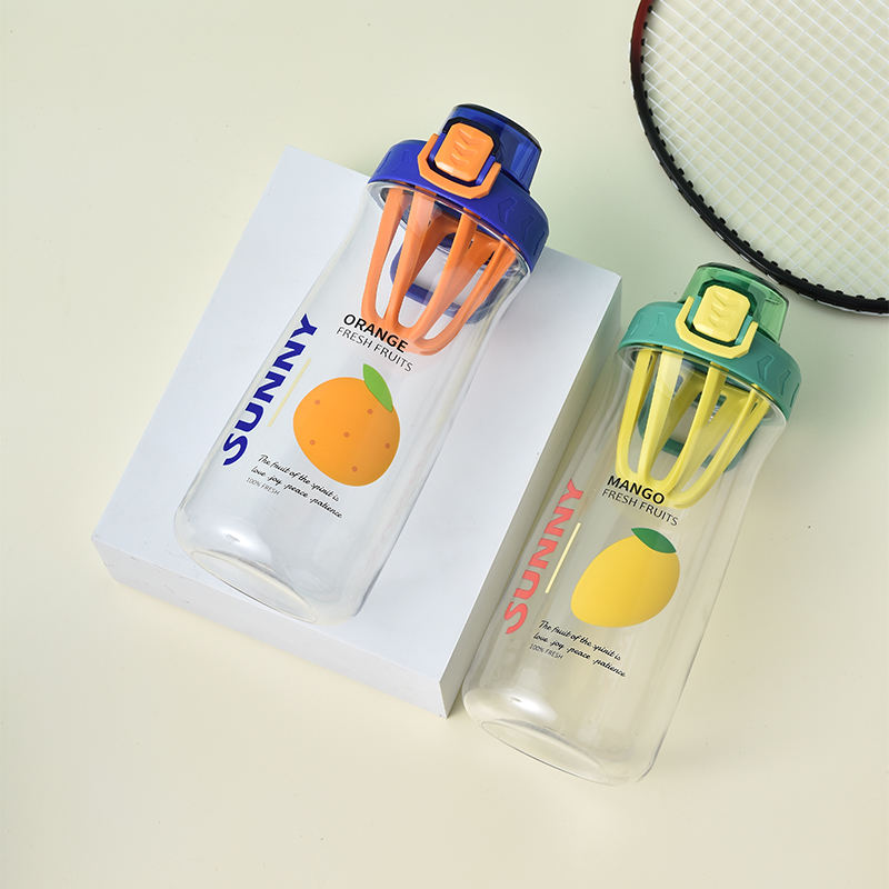 BPA Free Portable Gym Fitness Water Bottle Direct Drinking Sports Plastic with Strainer for Camping