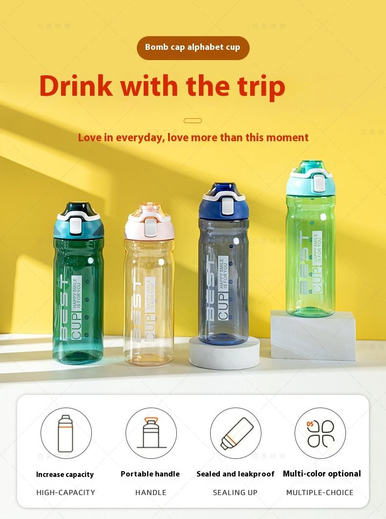 Wholesale 550ml PC BPA-Free Plastic Bottles Custom Business Logo Promotional Items Direct Drinking for Camping Business