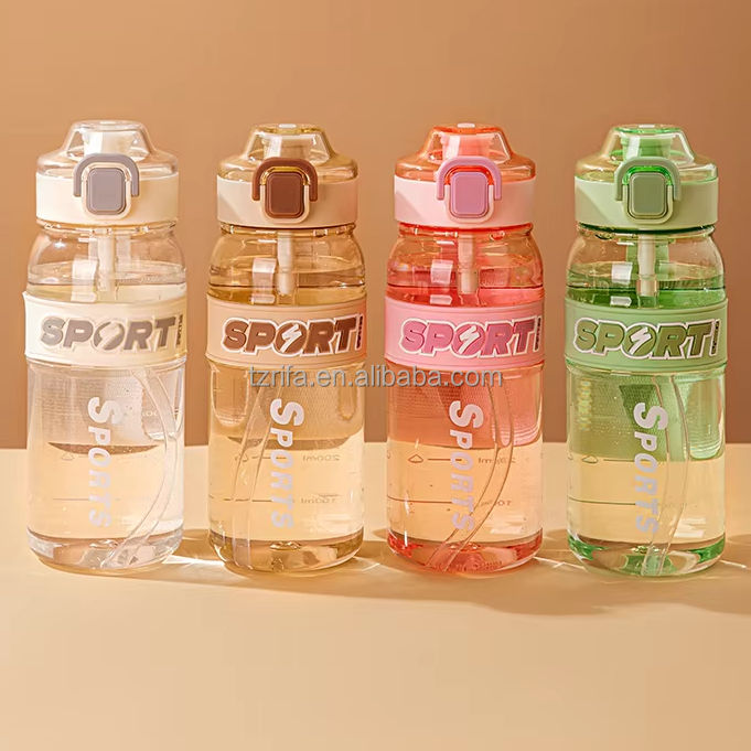 Large Capacity BPA-Free Plastic Water Cup Portable Glass Sports Space Gym Travel Student Use Featuring New Logo Camping Adults