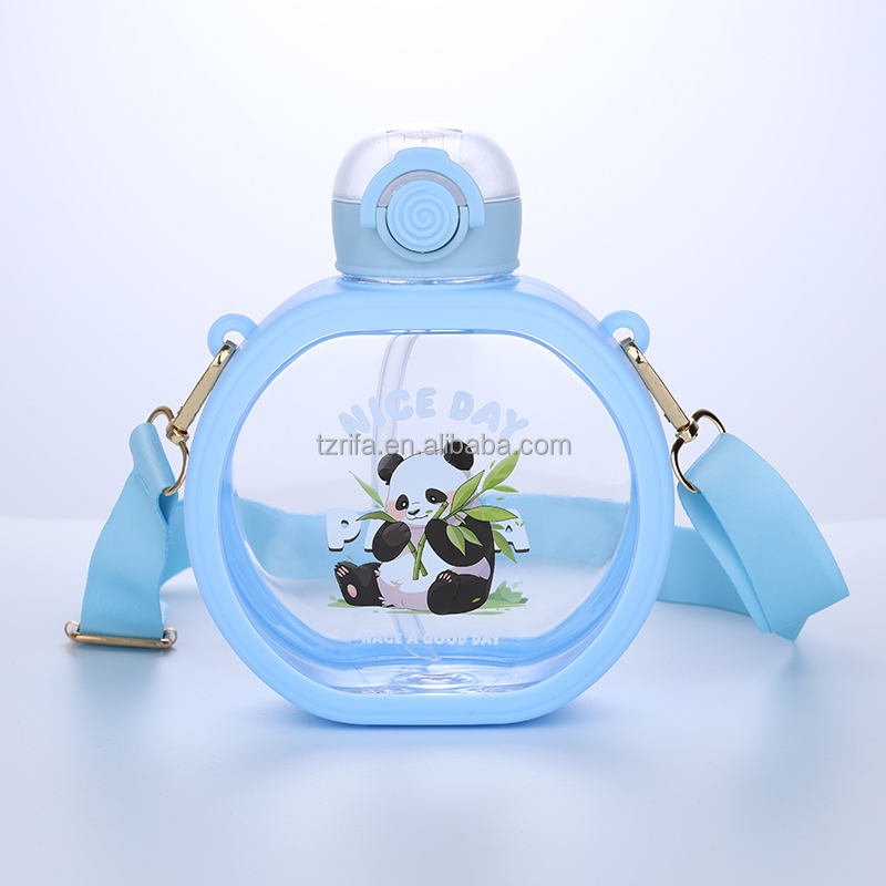 BPA-Free Large-Capacity Direct Drinking Water Bottle for Outdoor Travel and School Children's High-Value Cartoon Style