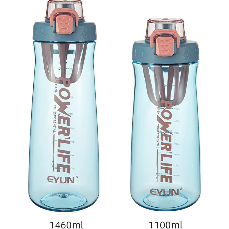 Hot Sale 1100ml 38oz Tritan Plastic Sports Fitness Water Bottle Fruit Infuser Direct Drinking BPA Free for Gym Camping