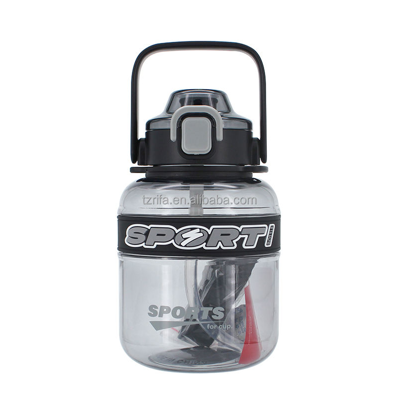 Summer Girls Sports Water Bottle with 1L 32oze Large Capacity Straw Type Plastic Bag for Outdoor Camping Tours