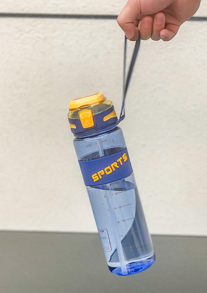 Fashion Sports 1000ml Portable Plastic Water Bottle with Bounce Cover Lid Premium Drinkware