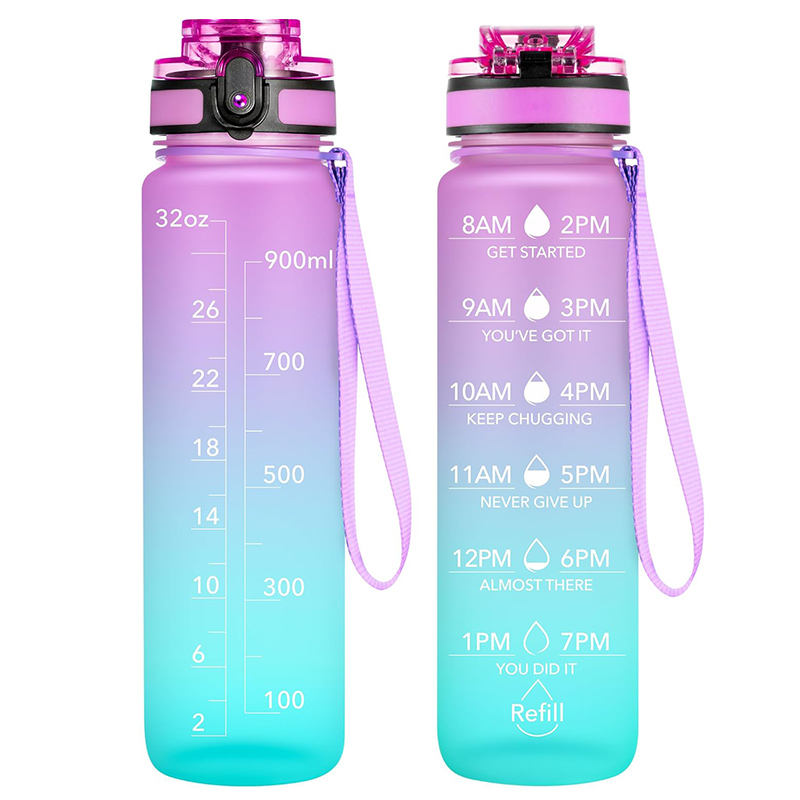 Custom 26oz BPA-Free Gym Sport Water Bottles Reusable with Motivational Words Direct Drinking for Presents