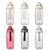 Custom 750ML BPA-Free Clear Plastic Water Bottle with Removable Infuser for Direct Drinking Motivational Design