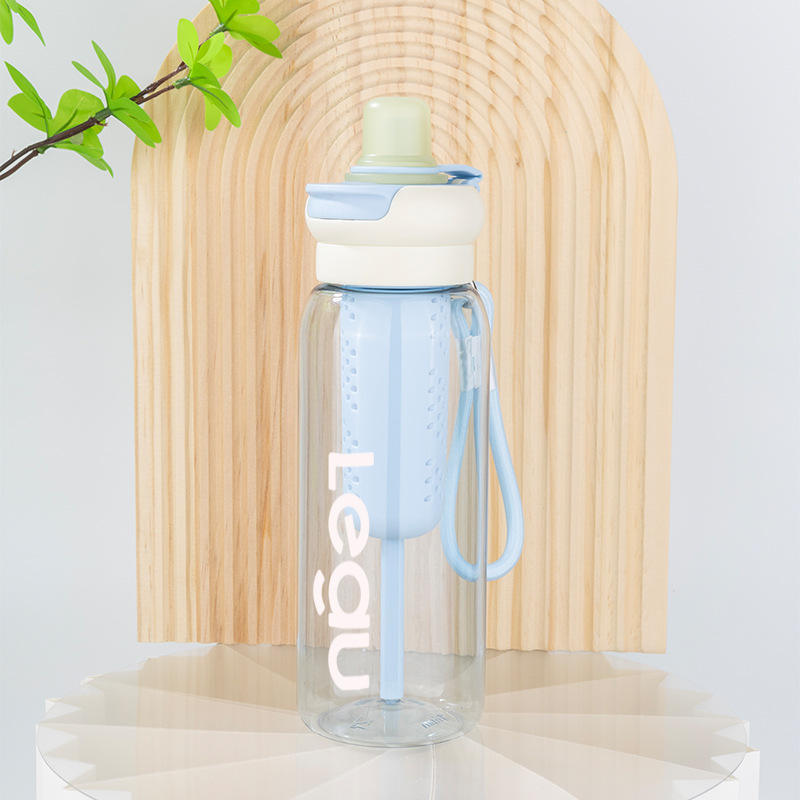 Eco-friendly Bpa Free Water Fruit Infuser Bottle 25oz Water Bottle Infuser Sports With Time Markings