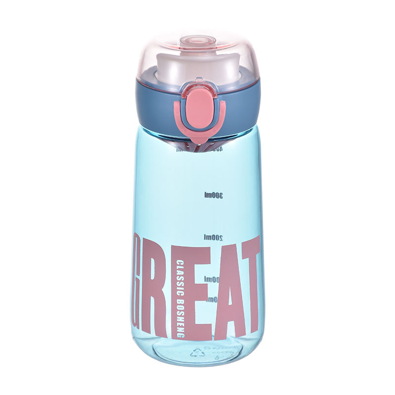 500ml Sports Plastic Water Bottle with Tea Compartment Portable for Girls Outdoor Sports Direct Drinking Plastic Handle