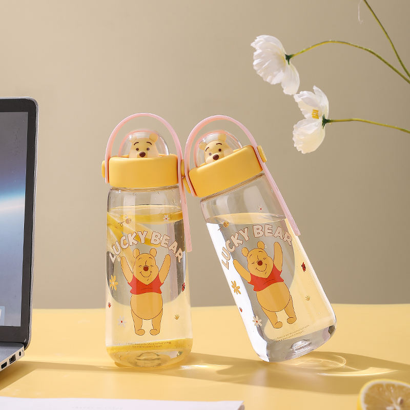 New Spaceman Bear Double-Layer Cartoon Astronaut Plastic Water Cup Transparent Direct Drinking