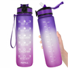 1L BPA-Free Motivational Plastic Water Bottle with Soft Straw for Day to Day Hydration Great Gift Idea