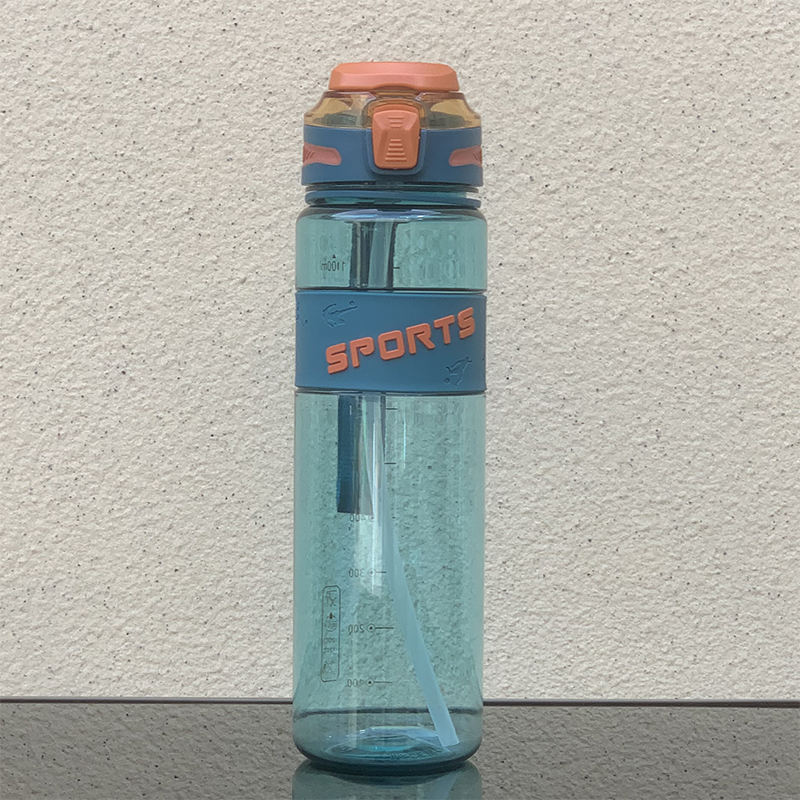Large Capacity 1000ml Summer Sports Water Bottle Portable Custom Straw Drinkware for Students