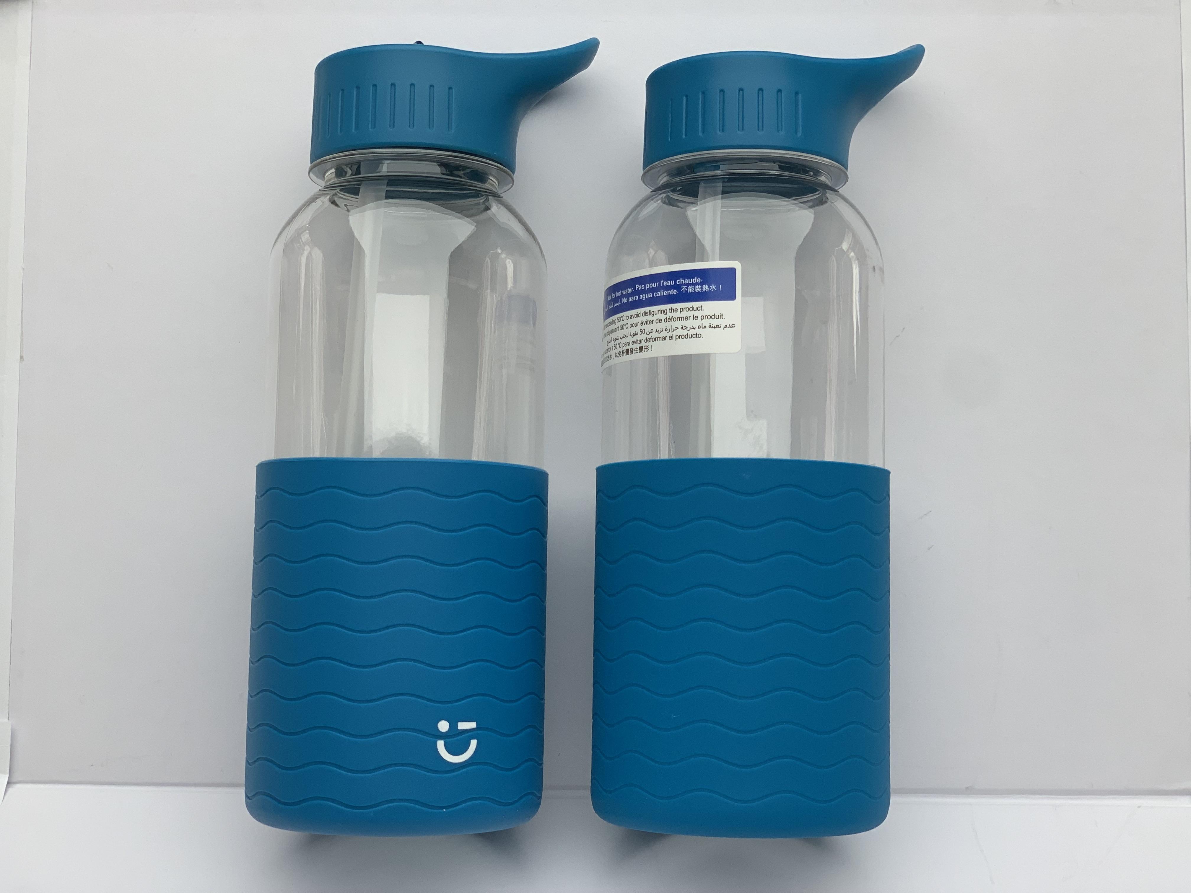 OEM 1L Multicolor Clear Plastic Water Bottles with for Straw Lid BPA Free for Boiling Water for Camping