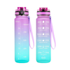 Top Seller 1L Tritan Water Bottle BPA-Free Frosted Plastic Drinking Bottle with Time Marker