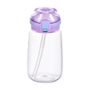 Round Clear Plastic Drinkware BPA Leak-Free Outdoor Water Bottle with Lid Handle Kids' Friendly with Comfortable Grip Supplies