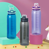 Home Travel School Gym Outdoors BPA Free Reusable Plastic Water Bottle with Carry Handle