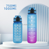 Wholesale BPA-Free 1L 32oz Leakproof Sports Bottle Straw Time Marker Strainer Motivational Accessory for Gym Outdoor Applicable