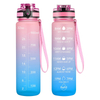 32oz Motivational Gradient BPA-Free Gym Fitness Sports Water Bottles Direct Drinking Plastic Water Jug