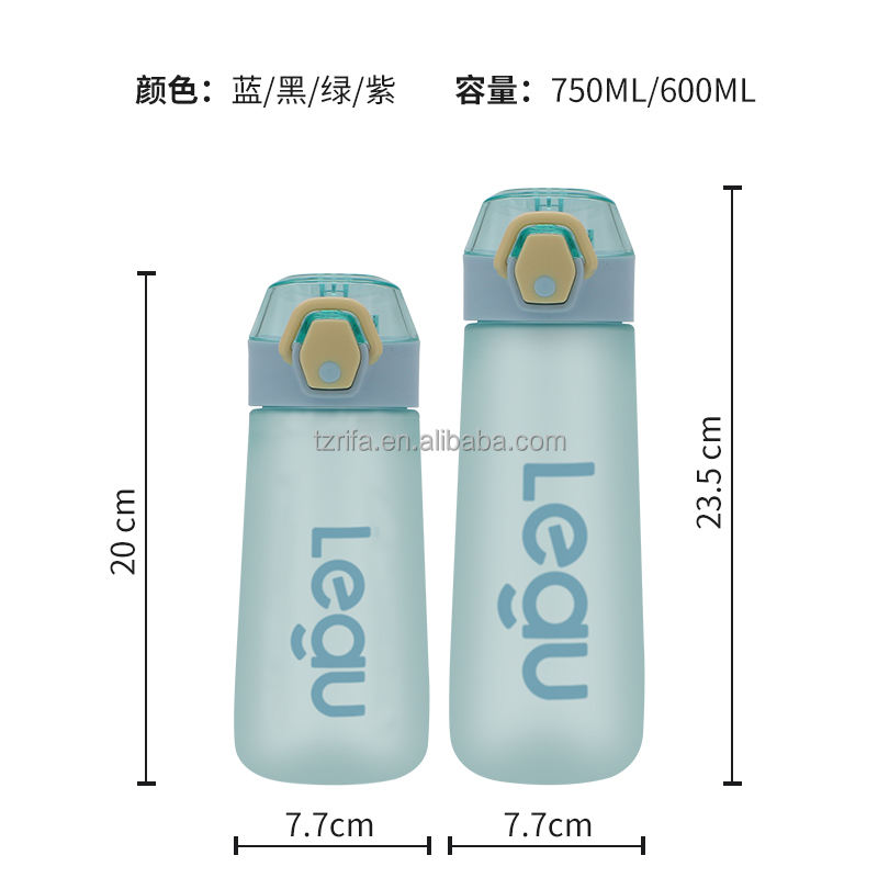 Portable On-the-Go Sports Water Bottle with Straw Plastic Drinkware for Active Lifestyle