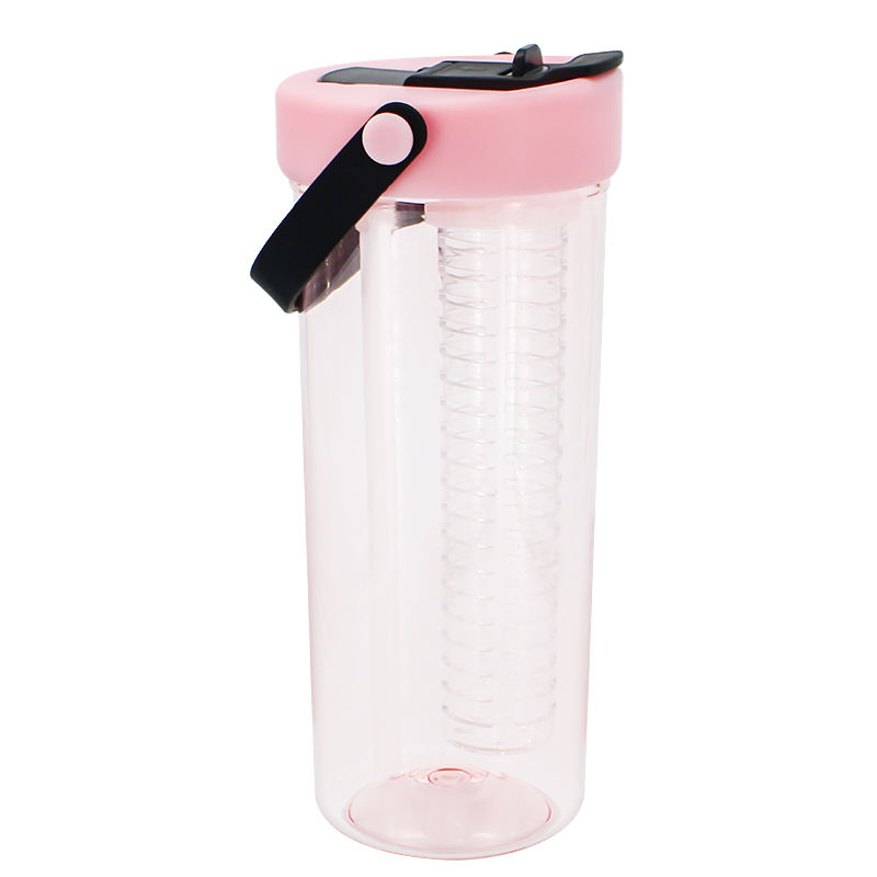 900ml Plastic Fruit Water Bottles with Tea Strainer and Soft Straw for Parties and Gifts