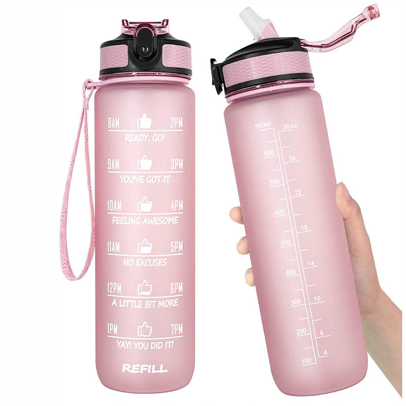 1L Capacity Water Bottles with Straw Promotional Drinkware for Walking or Sports for Presents