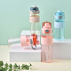 Portable BPA-Free Straw Water Bottle Time Scale New Leakproof Design for Students Kids for Outdoor Sports School Party-Friendly